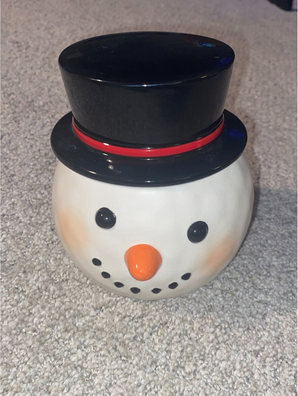 Vintage HALLMARK Snowman Candy Dish - Collectible Holiday Decor - CHRISTMAS rare